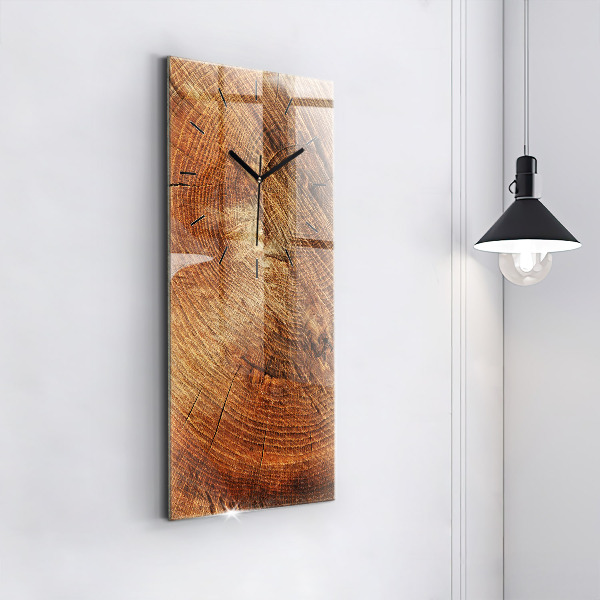Modern vertical wall clock Old tree stump