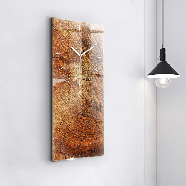Modern vertical wall clock Old tree stump