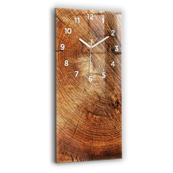 Modern vertical wall clock Old tree stump
