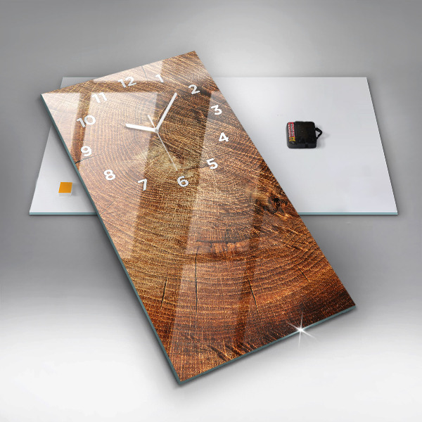 Modern vertical wall clock Old tree stump