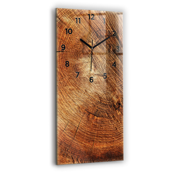 Modern vertical wall clock Old tree stump