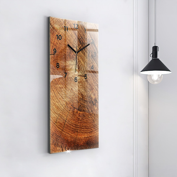 Modern vertical wall clock Old tree stump