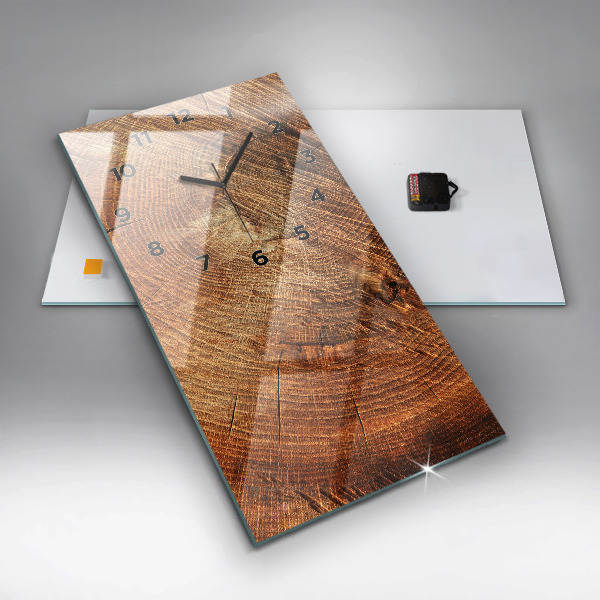 Modern vertical wall clock Old tree stump