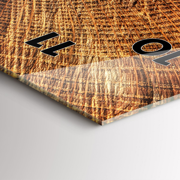 Modern vertical wall clock Old tree stump