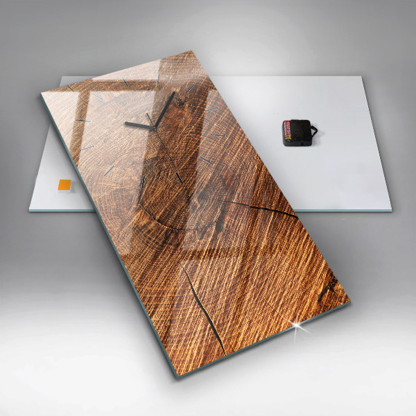 Modern vertical wall clock Decorative wood