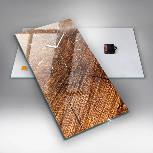 Modern vertical wall clock Decorative wood