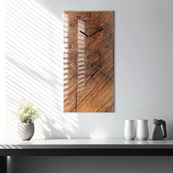 Modern vertical wall clock Decorative wood