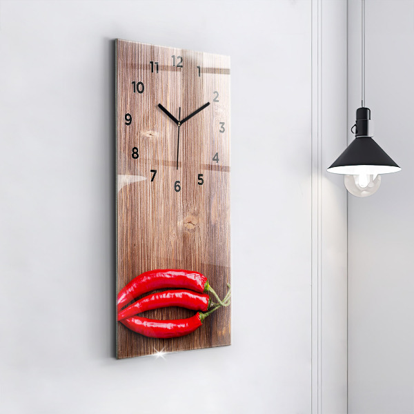 Modern vertical wall clock Peppers