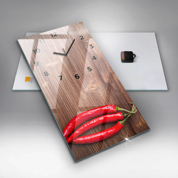 Modern vertical wall clock Peppers