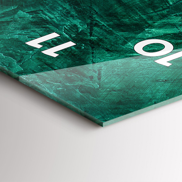 Modern vertical wall clock Emerald wall