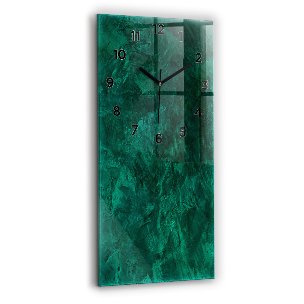 Modern vertical wall clock Emerald wall