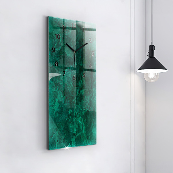 Modern vertical wall clock Emerald wall