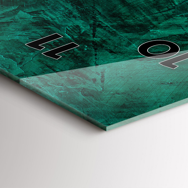 Modern vertical wall clock Emerald wall