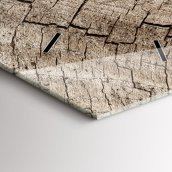 Modern vertical wall clock Old wood stump