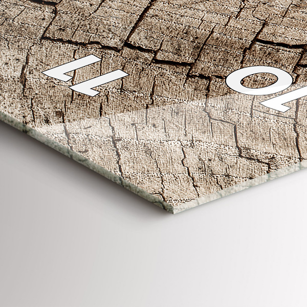 Modern vertical wall clock Old wood stump