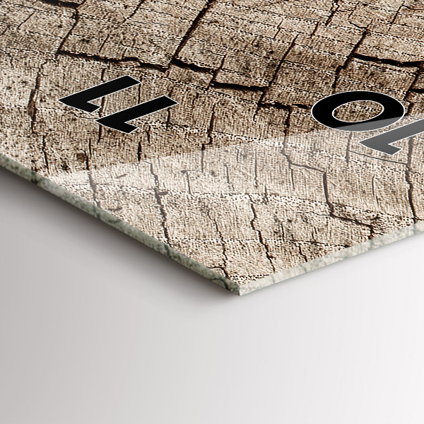 Modern vertical wall clock Old wood stump