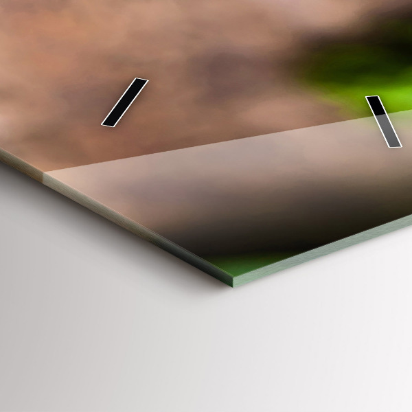 Modern vertical wall clock Basil leaves