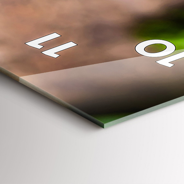 Modern vertical wall clock Basil leaves