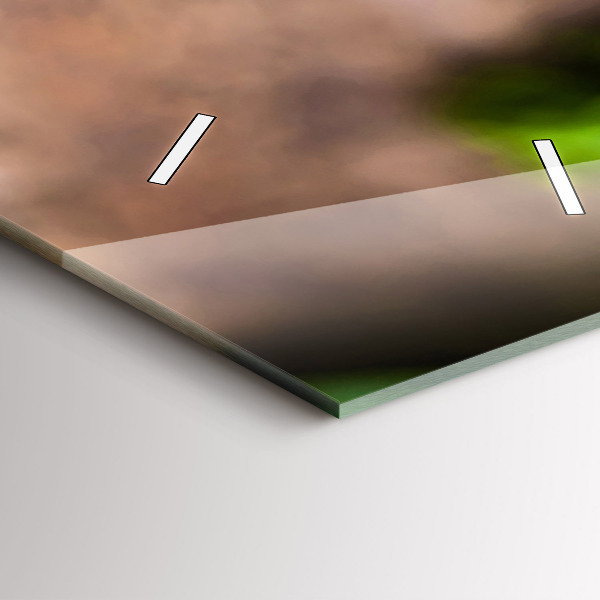 Modern vertical wall clock Basil leaves