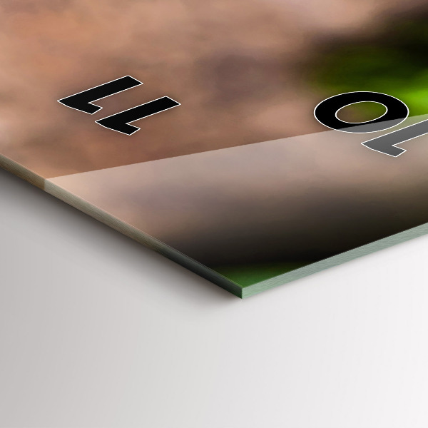 Modern vertical wall clock Basil leaves