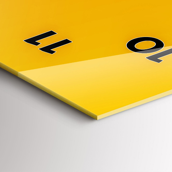 Modern vertical wall clock Orange