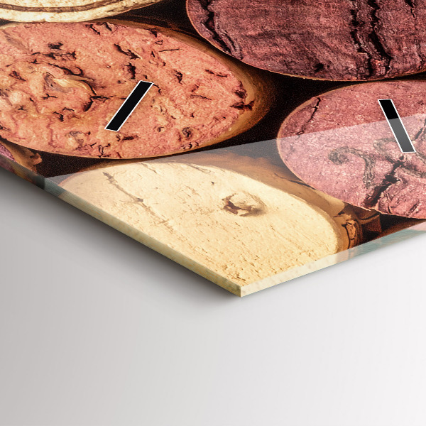 Modern vertical wall clock Wine corks