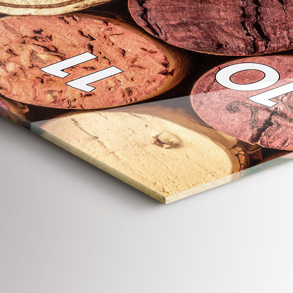Modern vertical wall clock Wine corks