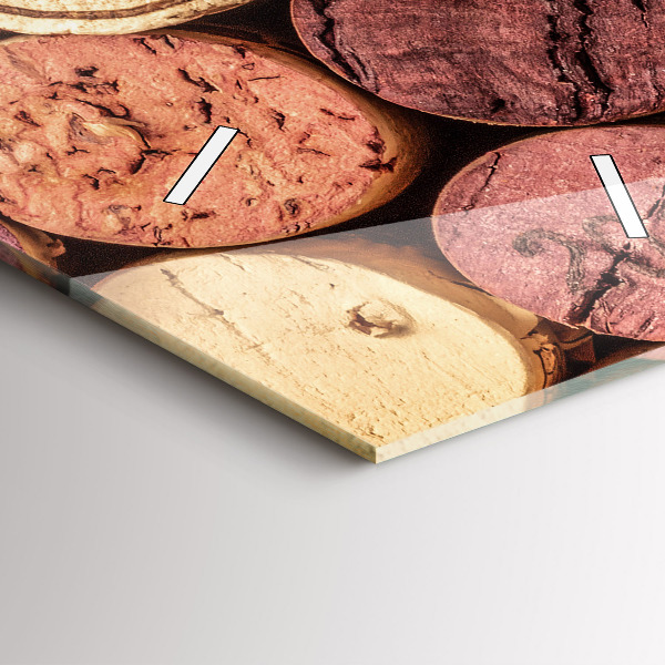 Modern vertical wall clock Wine corks