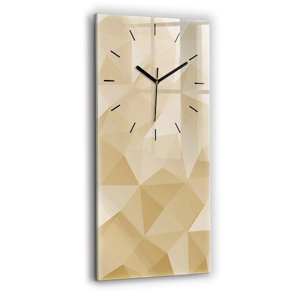 Modern vertical wall clock Triangles abstract