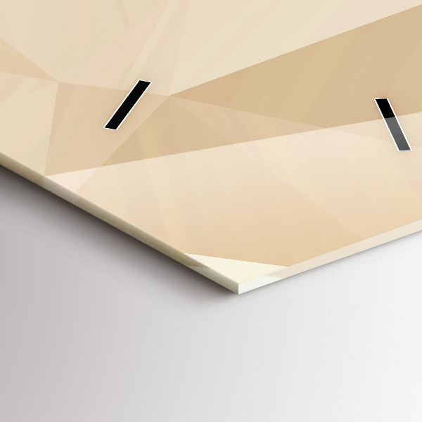 Modern vertical wall clock Triangles abstract