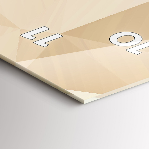 Modern vertical wall clock Triangles abstract