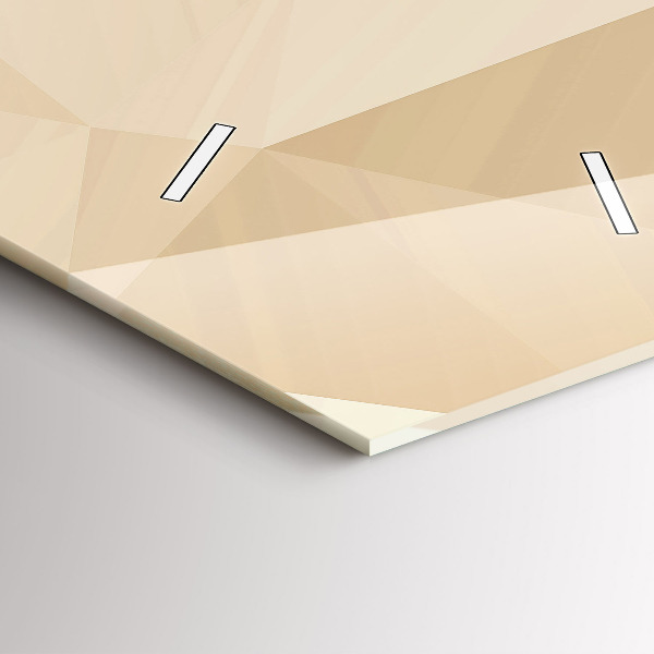 Modern vertical wall clock Triangles abstract