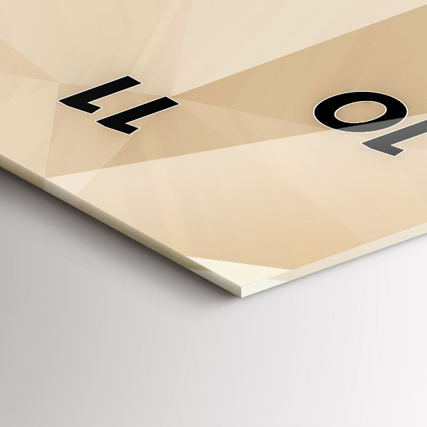 Modern vertical wall clock Triangles abstract