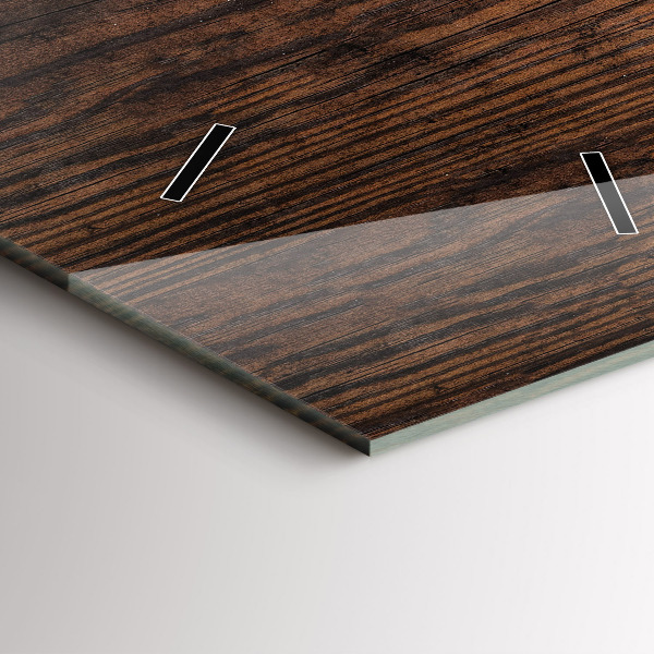 Modern vertical wall clock Old wood