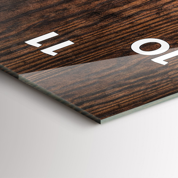 Modern vertical wall clock Old wood