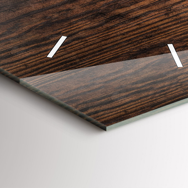 Modern vertical wall clock Old wood