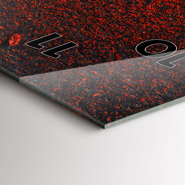 Modern vertical wall clock Red pepper seasoning