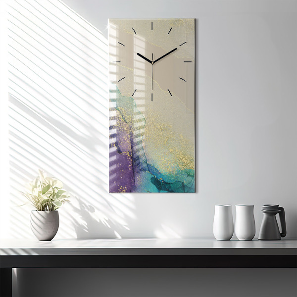 Modern vertical wall clock Abstraction of colors