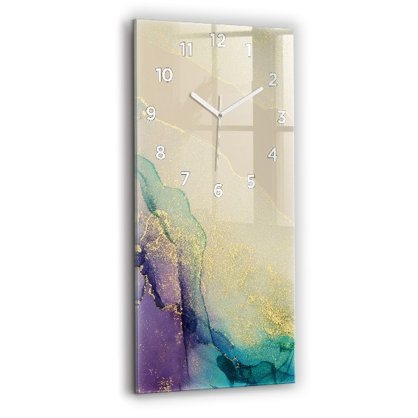 Modern vertical wall clock Abstraction of colors