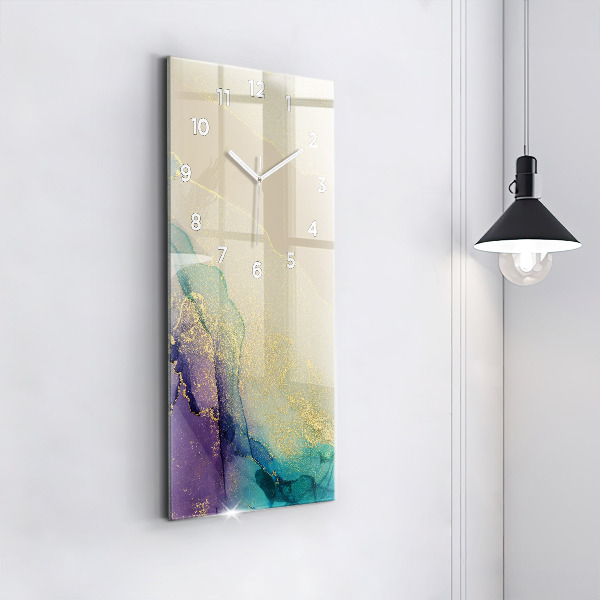 Modern vertical wall clock Abstraction of colors