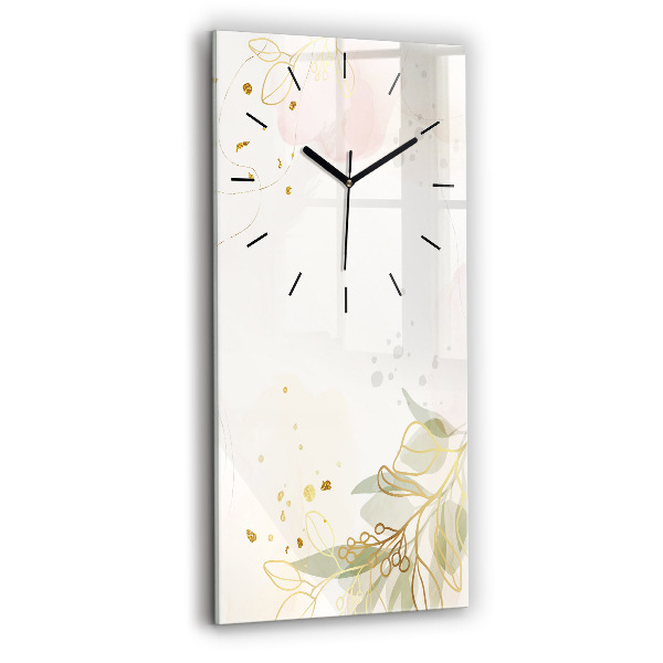 Modern vertical wall clock Pastel abstraction