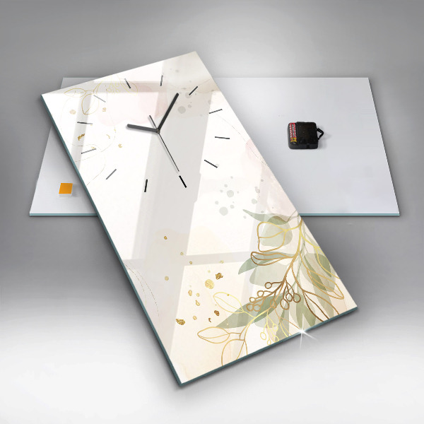 Modern vertical wall clock Pastel abstraction