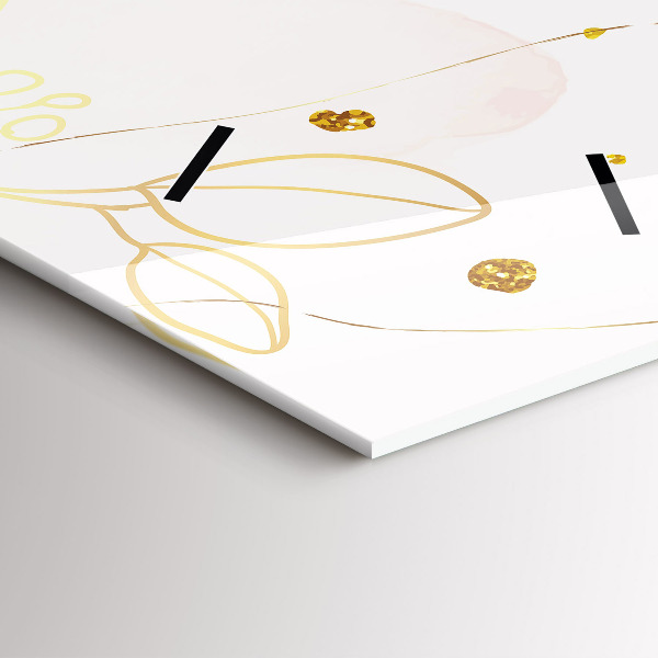 Modern vertical wall clock Pastel abstraction