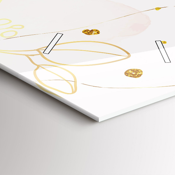 Modern vertical wall clock Pastel abstraction