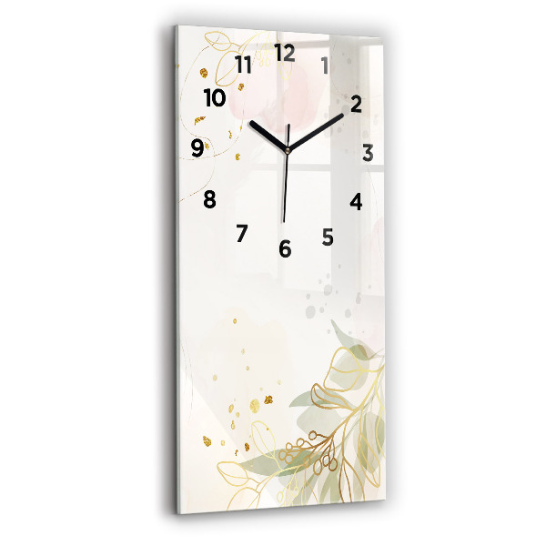 Modern vertical wall clock Pastel abstraction