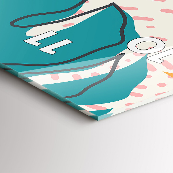 Modern vertical wall clock Hawaiian plants