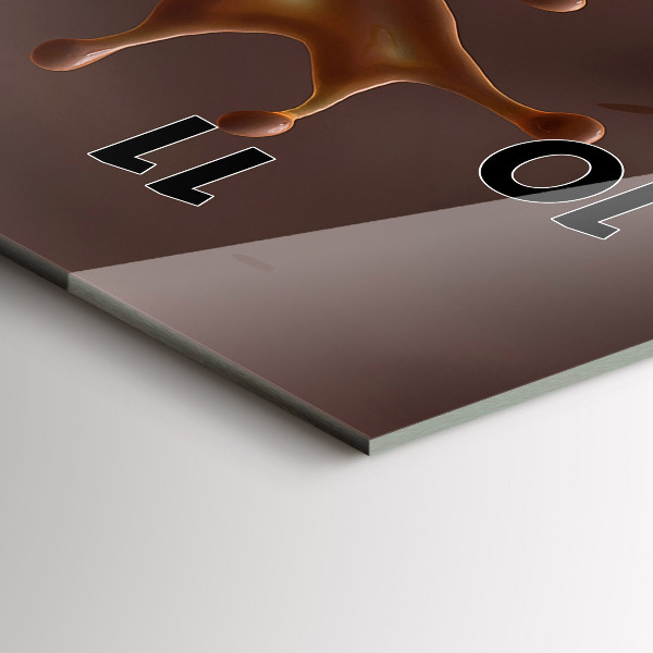 Modern vertical wall clock Cocoa waves