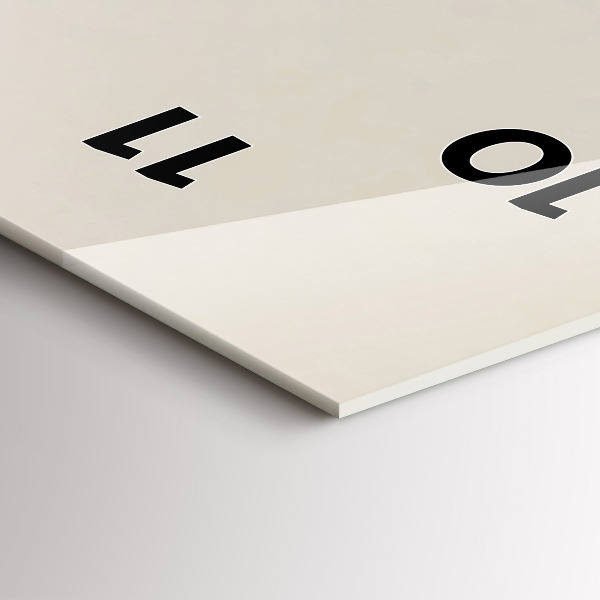 Modern vertical wall clock Abstract mountains