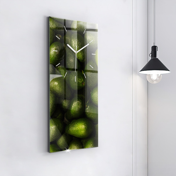 Modern vertical wall clock Avocado