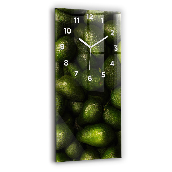Modern vertical wall clock Avocado